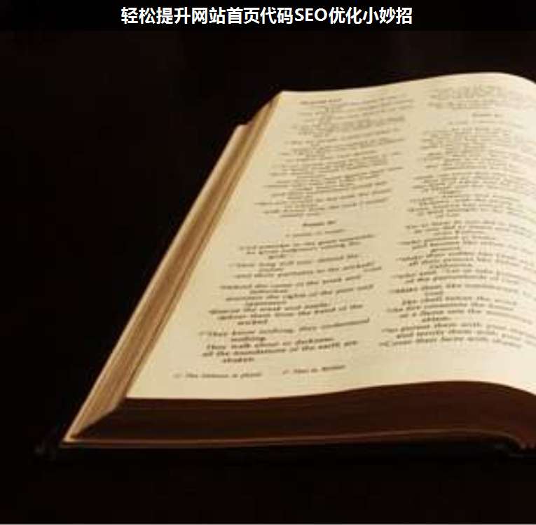 輕松提升網(wǎng)站首頁代碼SEO優(yōu)化小妙招