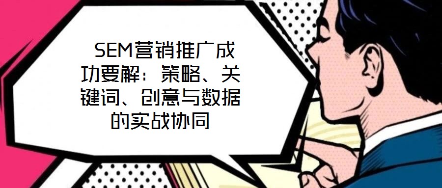  SEM營(yíng)銷推廣成功要解：策略、關(guān)鍵詞、創(chuàng)意與數(shù)據(jù)的實(shí)戰(zhàn)協(xié)同