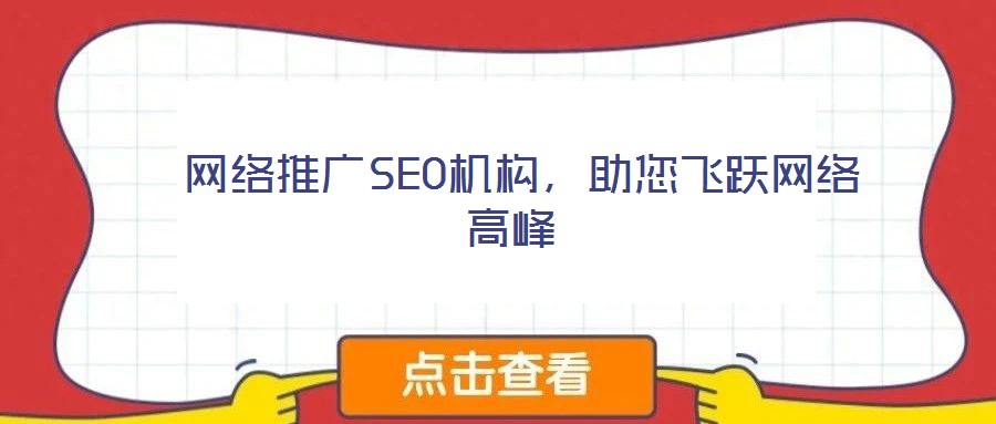  網(wǎng)絡(luò)推廣SEO機(jī)構(gòu)，助您飛躍網(wǎng)絡(luò)高峰