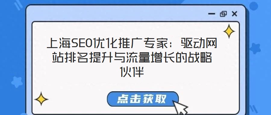 上海SEO優(yōu)化推廣專家：驅(qū)動網(wǎng)站排名提升與流量增長的戰(zhàn)略伙伴
