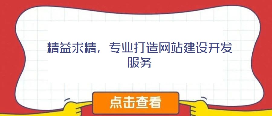 精益求精，專業(yè)打造網(wǎng)站建設(shè)開發(fā)服務(wù)