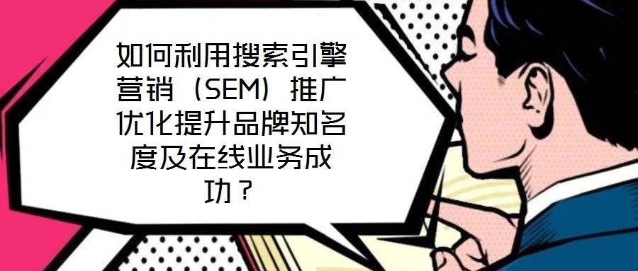 如何利用搜索引擎營銷（SEM）推廣優(yōu)化提升品牌知名度及在線業(yè)務成功？