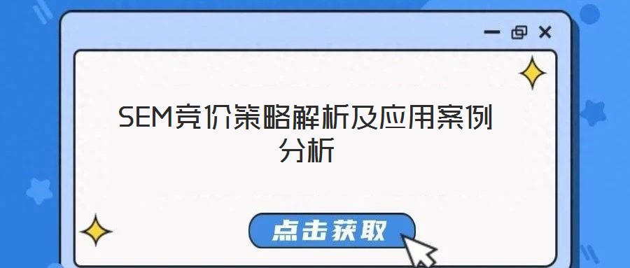 SEM競價策略解析及應(yīng)用案例分析