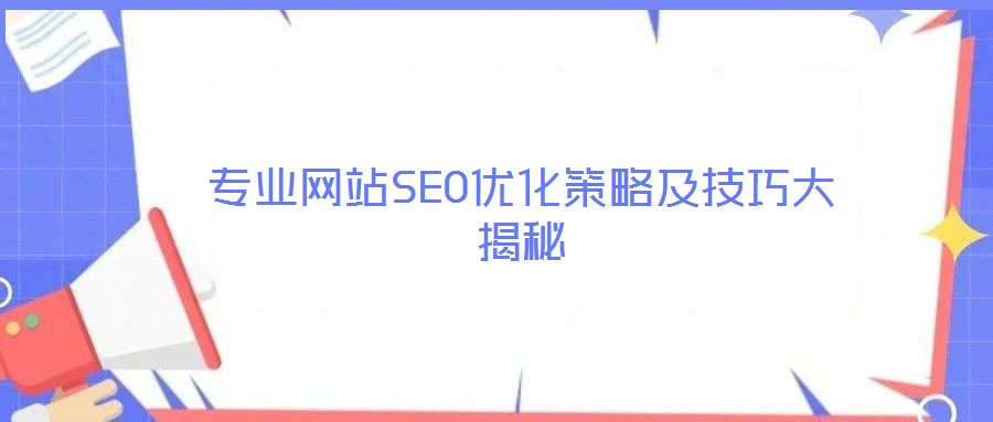 專(zhuān)業(yè)網(wǎng)站SEO優(yōu)化策略及技巧大揭秘